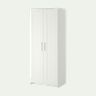 BRIMNES Wardrobe with 2 doors - white 78x50x190 cm