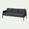 GLOSTAD 3-seat sofa - Knisa dark grey