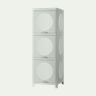 IVÖSJÖN Cabinet with doors - green 33x34x99 cm