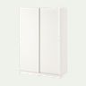 KLEPPSTAD Wardrobe with sliding doors - white 117x55x176 cm