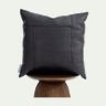 "Black Grid" - 40x40 Leather Cushion