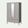 GULLABERG Wardrobe - grey 128x64x201 cm