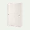 HAUGA Wardrobe with sliding doors - white 118x55x199 cm
