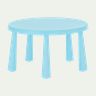 MAMMUT Children's table - in/outdoor/light blue 85 cm