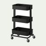 RÅSKOG Trolley - black 35x45x77 cm